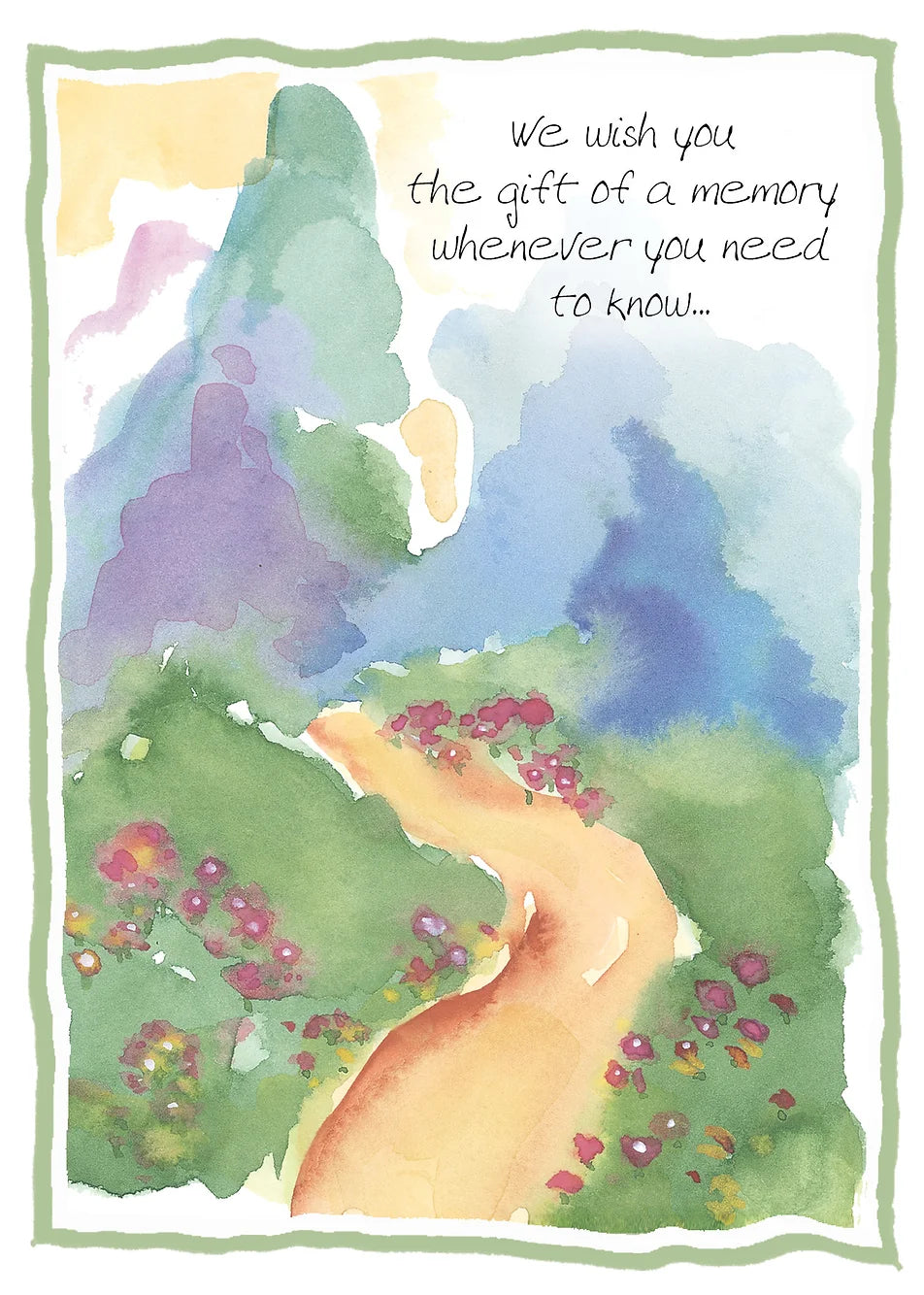 SYMPATHY CARD - We Wish you the Gift of a Memory
