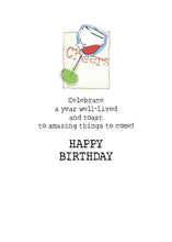 Load image into Gallery viewer, BIRTHDAY CARD - Less Whine. More Wine.
