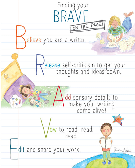 POSTER - Finding Your Brave on the Page (Digital Download)