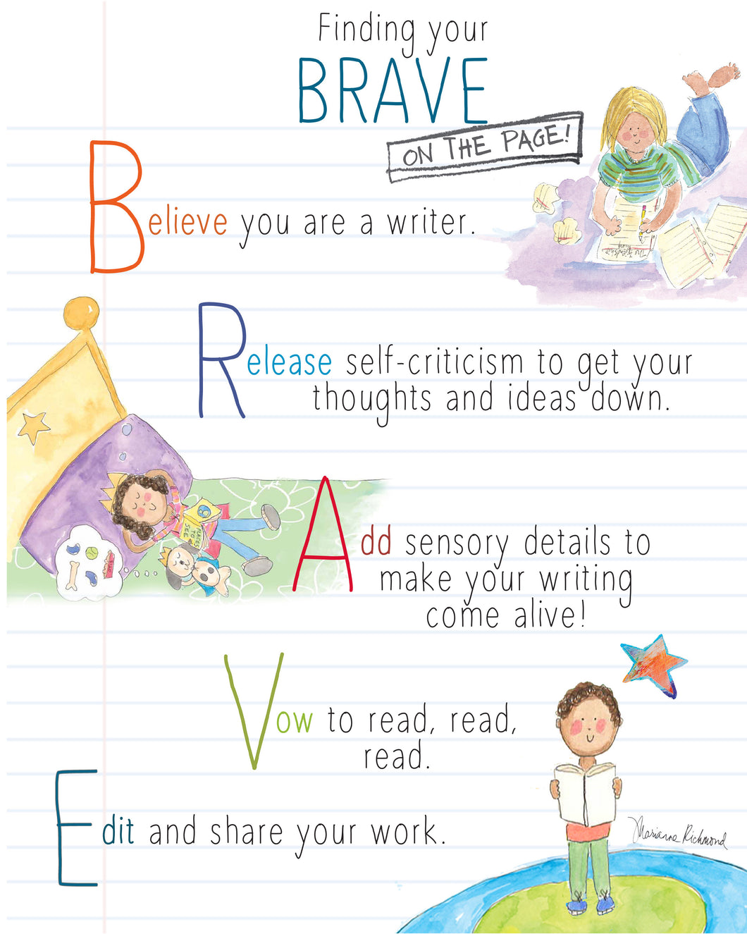 POSTER - Finding Your Brave on the Page (Digital Download)